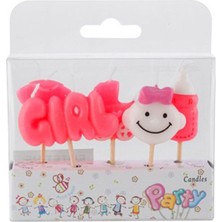 Pandoli Kürdan Altlığı ile Beraber 6,5 cm Girl Mum 5 Adet Pembe Renk