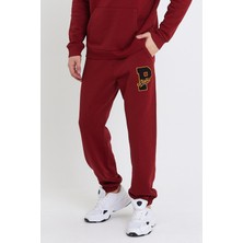 Polo State Erkek Jogger 3 Iplik Eşofman  Bordo