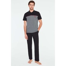 Mod Collection - Erkek Siyah Pijama Takımı 3824