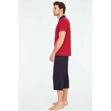 Mod Collection - Erkek Bordo Kapri Takımı 3823