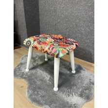 Asedia Trend Lake Retro Puf Ayak Ucu Pufu Makyaj Koltuğu Puf Bench Ayak Dayama Ahşap Ayak Puf