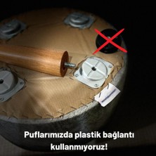 Asedia Trend Lake Yeşil Retro Puf Ayak Ucu Pufu Makyaj Koltuğu Puf Bench Ayak Dayama Ahşap Ayak Puf