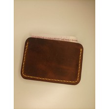 Deniz Leather Craft El Yapımı Hakiki Deri Minimal Kartlık