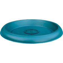 Villa Menekşe Damla Kemer Otantik Saksı Tabağı No5 Yeşil 18,5cm Serinova Toxa Plastik Tabak