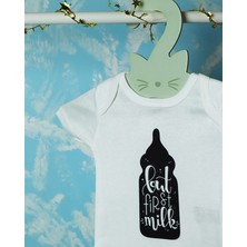 Alâhane But First Milk Tasarımlı Bebek Body