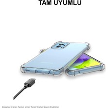 Kzy Oppo A54 Uyumlu Kapak Kamera Korumalı Şeffaf Airbag Antishock Köşe Korumalı Silikon Kılıf