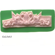 Butedo Dekoratif Kenar Şeklinde Silikon Şeker Hamuru Sabun ve Mum Kalıbı