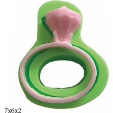 Butedo Dekoratif Kenar Şeklinde Silikon Şeker Hamuru Sabun ve Mum Kalıbı