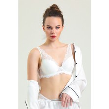 Magic Form 3685 Kadın Ekru Ince Dantelli Süngerli Sütyen