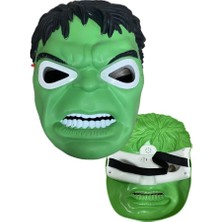 Sıfır312 Hulk Maskesi - Yenilmez Süper Kahraman Hulk Maskesi - Sesli ve Işıklı Hulk Maskesi