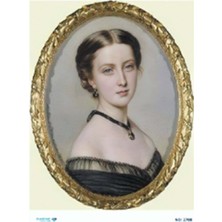 Atölye 7-77 Diamond Craft N: 2780 Çerçevedeki Kadın Portre 30X42 cm Dekopaj