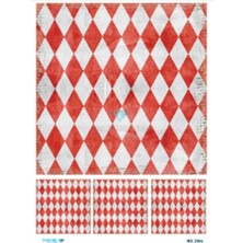 Atölye 7-77 Diamond Craft N: 3064 Kırmızı Gri Baklava 30X42 cm Dekopaj