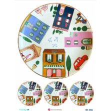 Atölye 7-77 Diamond Craft N: 3055 Çemberde Evler 30X42 cm Dekopaj