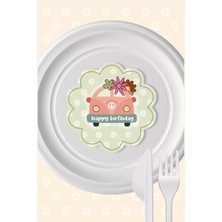 Neşeli Günlerim Good Vibes Temalı Tabak Sticker 15'li * Yapışkanlı Kağıt