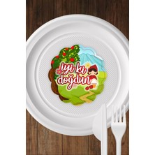 Neşeli Günlerim Kırmızı Başlıklı Kız Temalı Tabak Sticker 15'li * Yapışkanlı Kağıt