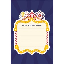 Neşeli Günlerim Lunapark Teması Dilek Kartı 20'li *kalın Kağıt