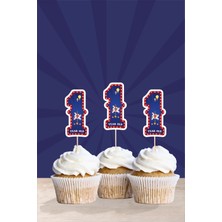 Neşeli Günlerim Lunapark Temalı * 1 (Bir) Yaşında Cupcake Süsü '10LU