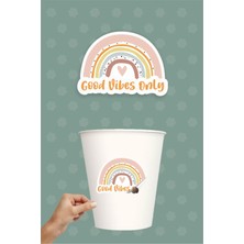 Neşeli Günlerim Good Vibes Temalı Sticker 20'li * Yapışkanlı Kağıt