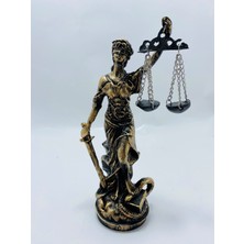 MYK Hediye ve Sanat Atölyesi Adaletin Simgesi Adalet Kadın Terazisi Themis Adalet Heykel 19 cm