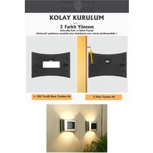 4 Lü Metal Modern Solar Duvar Lamba Dekorasyon Aydınlatma Aplik 6 Ledli Güneş Enerji Işığı