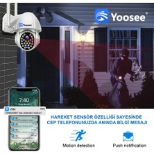 Yoosee 46 Ir LED 1080 Güvenlik Kamerası Wifi Ptz Açık 360 Gece Görüş Su Geçirmez Akıllı Alarm Güvenlik Gözetim Dijital Kamera