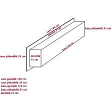 Dekor66 Elektrikli Dekoratif Yapay Şömine 120X35X15 cm