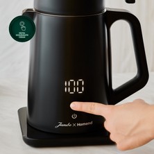 Jumbo x Homend Royaltea Cooltouch 1792H Siyah Çift Duvarlı Paslanmaz Çelik Çay Makinesi Wifi ile Kontrol