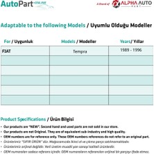 Alpha Auto Part Fiat Tempra Için Çamurluk Sinyali-Sarı