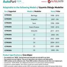 Alpha Auto Part Citroen Için Radyatör Ek Depo Kapağı