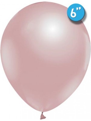 Kidspartim 100 Lü Balon Metalik Gül Kurusu 6 Inc