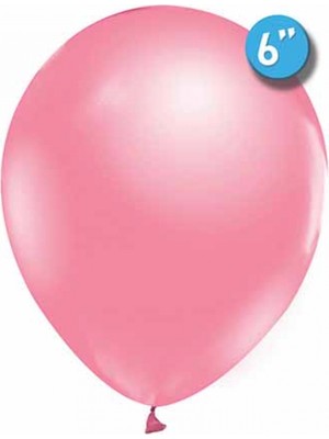 Kidspartim 100 Lü Balon Metalik Pembe 6 Inc