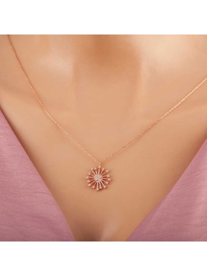 Gumush ​gümüş Rose Çiçek Kadın Kolye