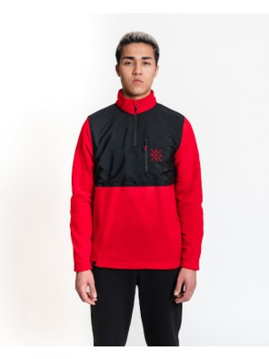 Luo Camp Half-Zip Fleece 01 - Red/black Erkek Yarım Fermuar Polar