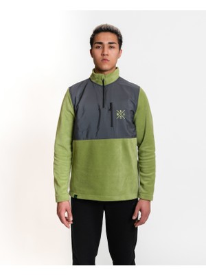 Luo Camp Half-Zip Fleece 02 - Green/anthracite Erkek Yarım Fermuar Polar