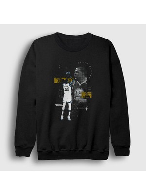 Presmono Unisex Siyah Kevin Durant Basketbol Sweatshirt
