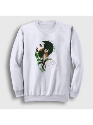 Presmono Unisex Beyaz Kyrie Irving Basketbol Sweatshirt