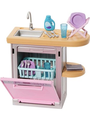 Barbie'nin Ev Dekorasyonu Oyun Setleri HJV32-HJV34 Renkli Temalı Kız Çocuk Oyun Seti