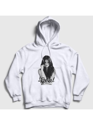 Presmono Unisex Beyaz Revival Selena Gomez Kapüşonlu Sweatshirt