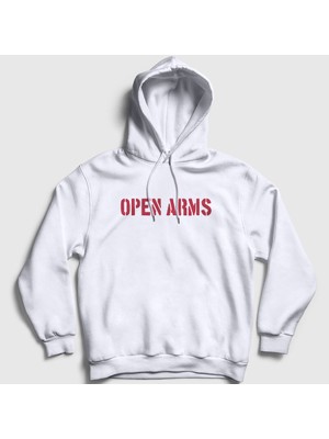 Presmono Unisex Beyaz Open Arms Soccer Futbol Josep Pep Guardiola Kapüşonlu Sweatshirt