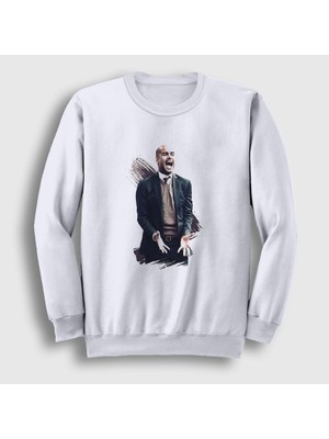 Presmono Unisex Beyaz Soccer Futbol Josep Pep Guardiola Sweatshirt