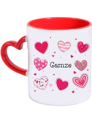 Biresimden Sevgililer Günü Hediyesi - Kişiye Özel İsim Baskılı Kalp Kupa Bardak