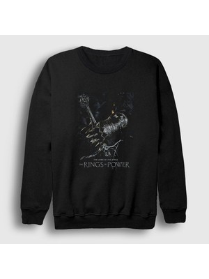 Presmono Unisex Siyah Yüzüklerin Efendisi Güç Yüzükleri Rings Of Power Sweatshirt
