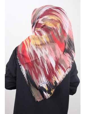 Bonjela Desenli Keten Soft Eşarp - Desen-12 - Renk-01-75
