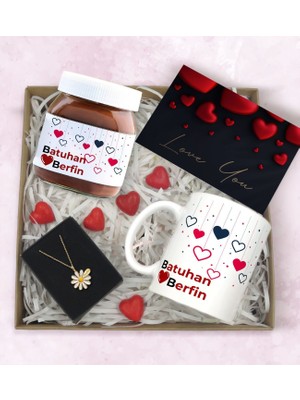 Bk Gift Sevgiliye Özel Hediye Seti-3, Sevgililer Günü Hediyesi, Yıl Dönümü Hediyesi, Nutella 400GR., Doğum Günü Hediyesi