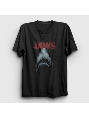 Presmono Unisex Siyah Shark Film Jaws T-Shirt