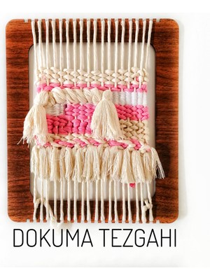 Ahşap Oyuncak Odası 20 Kanallı Ahşap Eğitim Dokuma Tezgahı - 30CM x 20CM