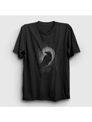 Presmono Unisex Siyah Gothic Raven Kuzgun T-Shirt