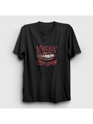 Presmono Unisex Siyah Zitti E Buoni Band Maneskin T-Shirt
