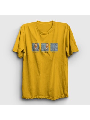 Presmono Unisex Sarı Van Gone Art Painter Vincent Van Gogh T-Shirt