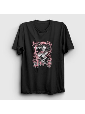 Presmono Unisex Siyah Fight Nezuko Kamado Anime Demon Slayer Kimetsu No Yaiba T-Shirt